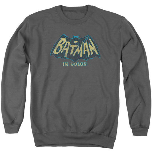 Batman Classic Tv In Color Mens Crewneck Sweatshirt Charcoal Officially Licensed