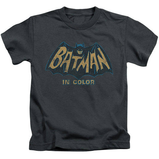 Batman Classic Tv In Color Juvenile Kids Youth T Shirt Charcoal Officially Licensed