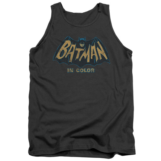 Batman Classic Tv In Color Mens Tank Top Shirt Charcoal Officially Licensed