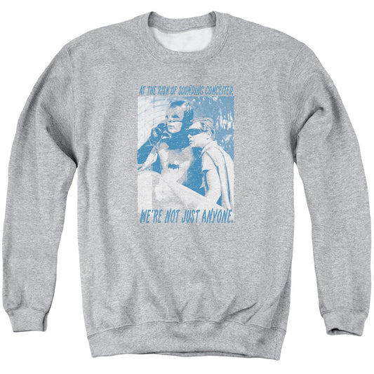 Batman Classic Tv Boogie Nights Mens Crewneck Sweatshirt Athletic Heather Officially Licensed