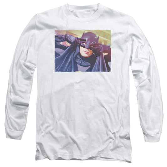 Batman Classic Tv Smooth Groove Mens Long Sleeve Shirt White Officially Licensed