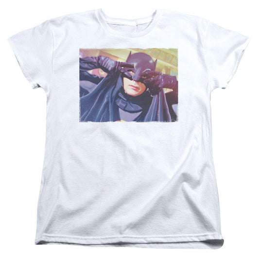Batman Classic Tv Ooth Groove Womens T Shirt White Officially Licensed