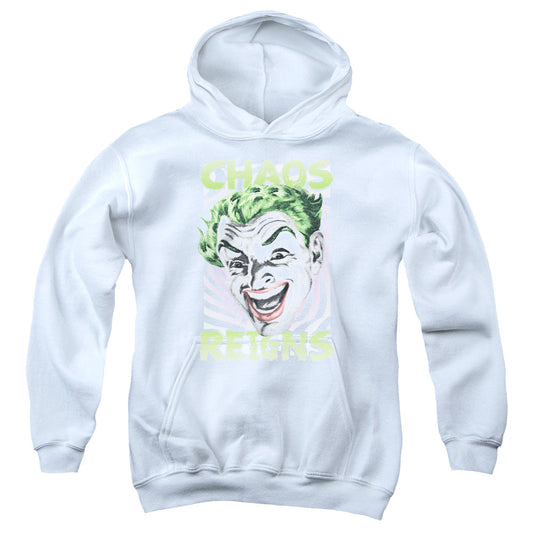 Batman Classic Tv Chaos Reigns Kids Youth Hoodie White Officially Licensed