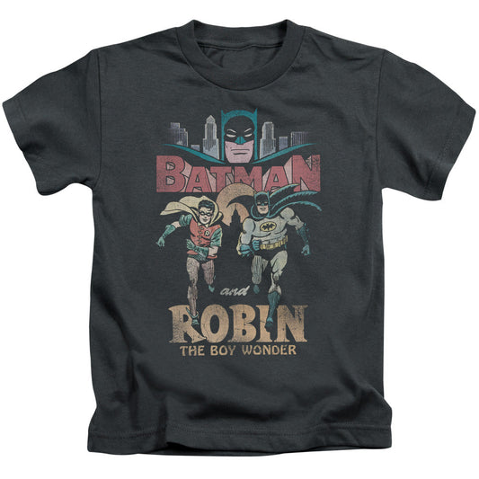 Batman Classic Tv Classic Duo Juvenile Kids Youth T Shirt Charcoal Officially Licensed