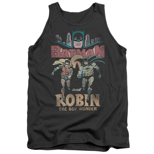Batman Classic Tv Classic Duo Mens Tank Top Shirt Charcoal Officially Licensed