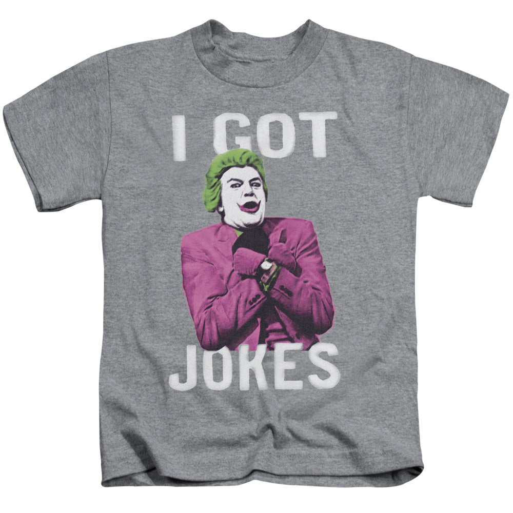 Batman Classic Tv Got Jokes Juvenile Kids Youth T Shirt Athletic Heather Officially Licensed