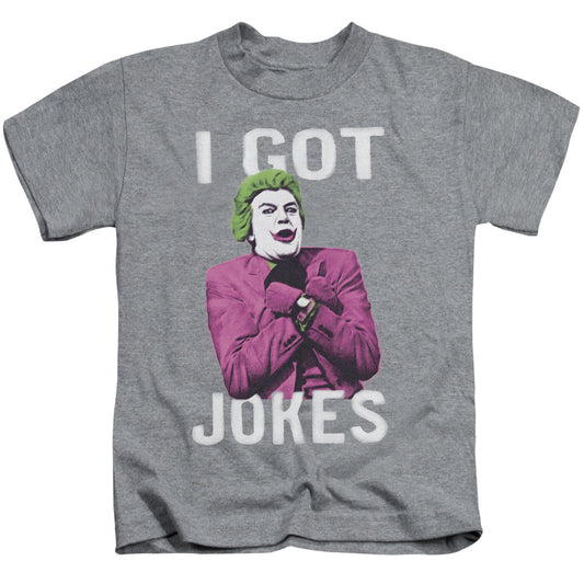 Batman Classic Tv Got Jokes Juvenile Kids Youth T Shirt Athletic Heather Officially Licensed