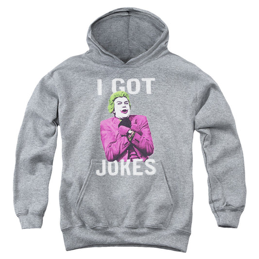 Batman Classic Tv Got Jokes Kids Youth Hoodie Heather Officially Licensed