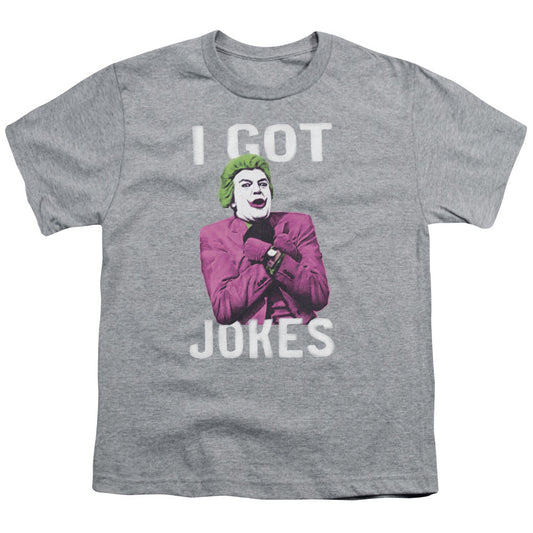 Batman Classic Tv Got Jokes Kids Youth T Shirt Athletic Heather Officially Licensed