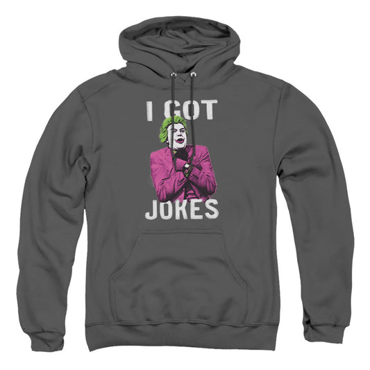Batman Classic Tv Got Jokes Mens Hoodie Charcoal Officially Licensed
