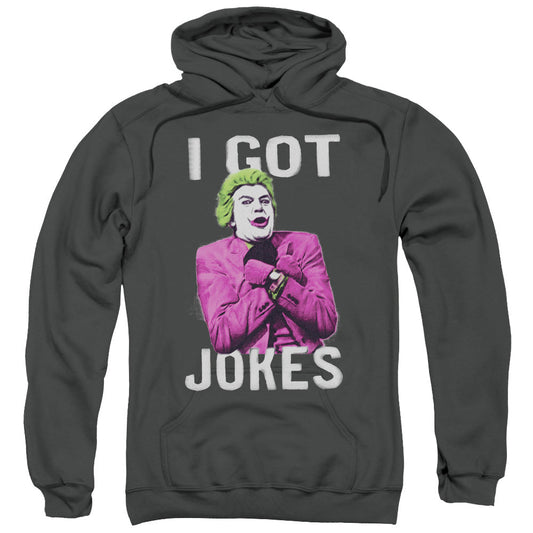 Batman Classic Tv Got Jokes Mens Hoodie Charcoal Officially Licensed
