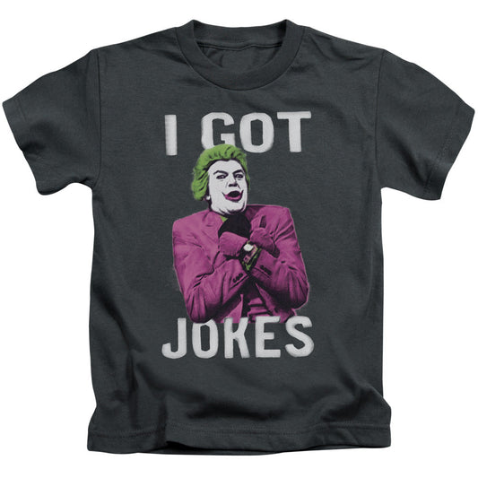 Batman Classic Tv Got Jokes Juvenile Kids Youth T Shirt Charcoal Officially Licensed