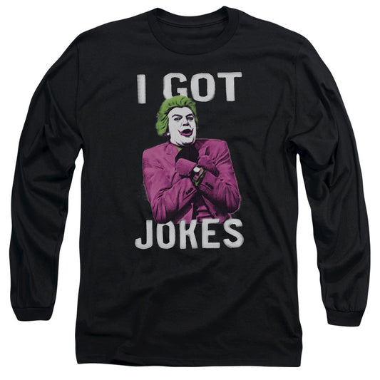 Batman Classic Tv Got Jokes Mens Long Sleeve Shirt Black Officially Licensed
