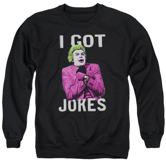 Batman Classic Tv Got Jokes Mens Crewneck Sweatshirt Black Officially Licensed