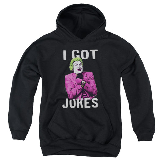 Batman Classic Tv Got Jokes Kids Youth Hoodie Black Officially Licensed