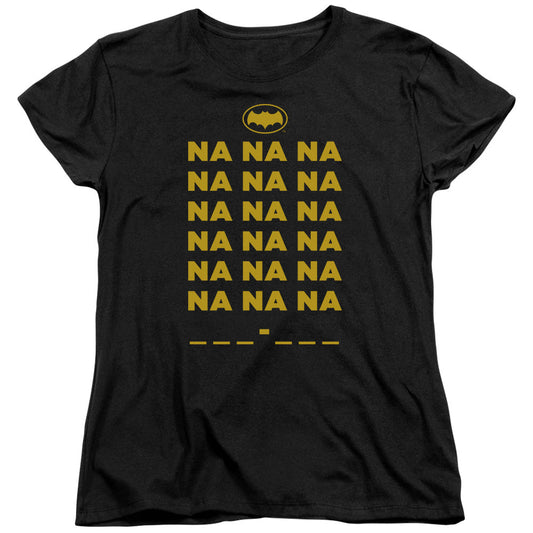 Batman Classic Tv Na Na Na Womens T Shirt Black Officially Licensed