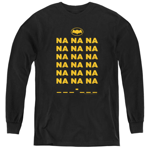 Batman Classic Tv Na Na Na Long Sleeve Kids Youth T Shirt Black Officially Licensed