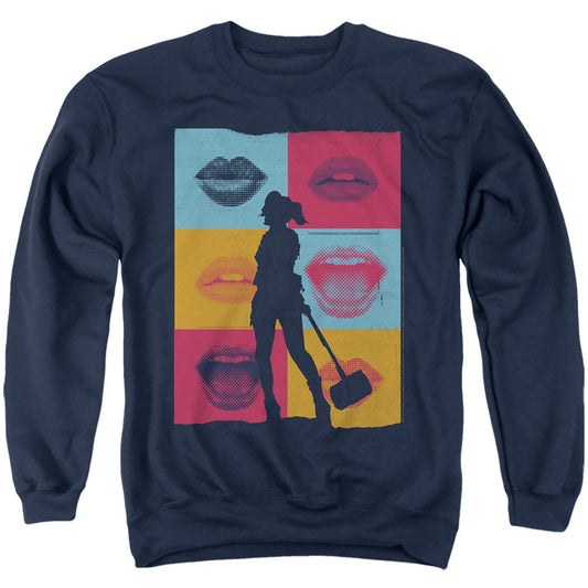 Birds Of Prey Lips Mens Crewneck Sweatshirt Navy Officially Licensed