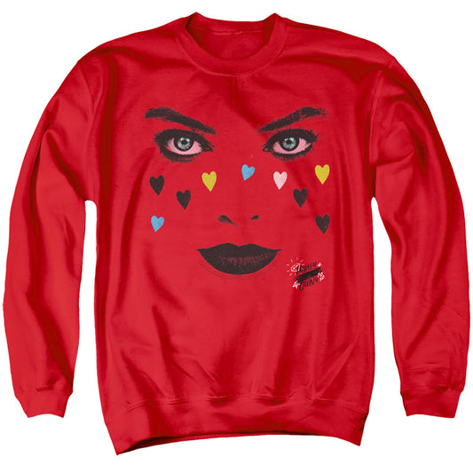 Birds Of Prey Red Harley Mens Crewneck Sweatshirt Red Officially Licensed