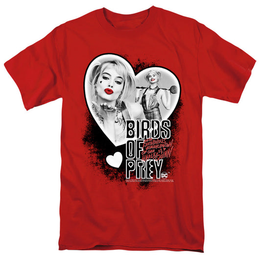 Birds Of Prey Heart Harley Mens T Shirt Red Officially Licensed