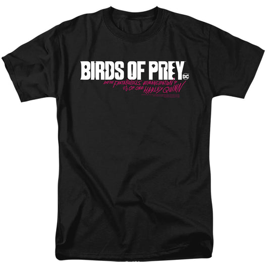 Birds Of Prey Horizontal Logo Mens T Shirt Black Officially Licensed