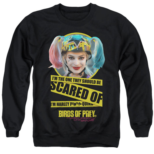 Birds Of Prey Scared Of Mens Crewneck Sweatshirt Black Officially Licensed