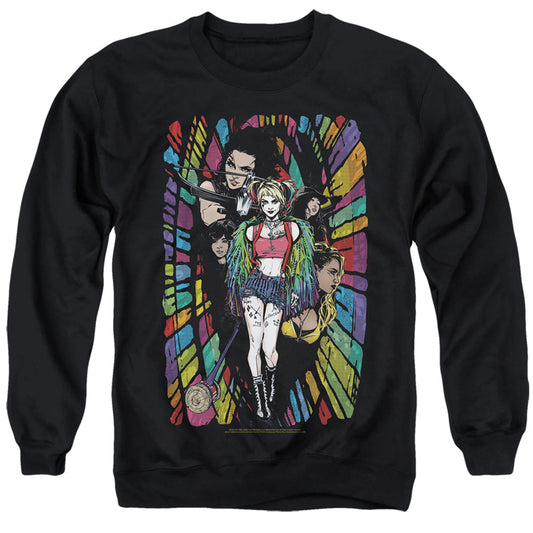 Birds Of Prey Color Corridor Mens Crewneck Sweatshirt Black Officially Licensed