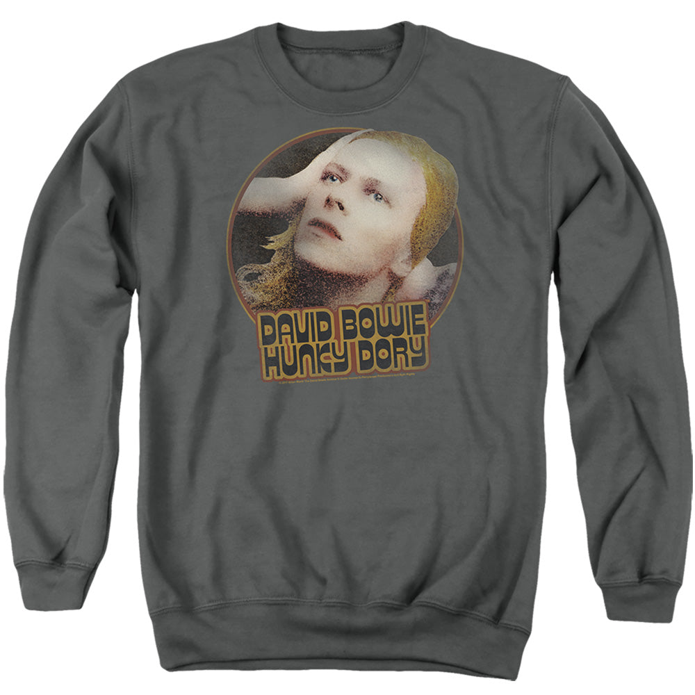 David Bowie Hunky Dory Circle Mens Crewneck Sweatshirt Charcoal Officially Licensed