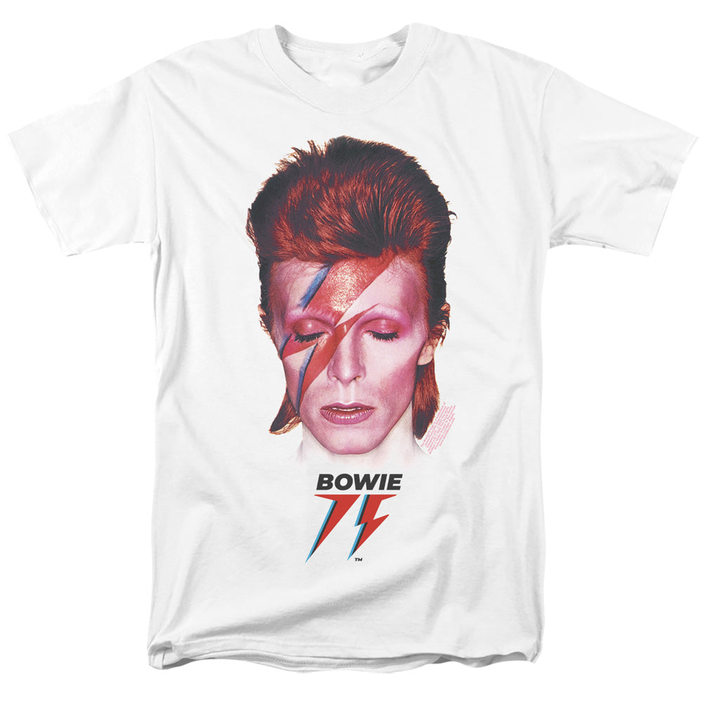 David Bowie Aladdin Sane 75 Mens T Shirt White Officially Licensed