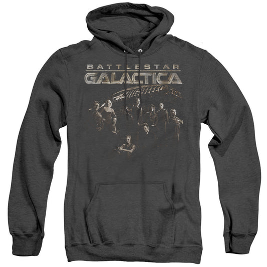 Batlestar GalACtica Batle Cast Heather Mens Hoodie Black Officially Licensed