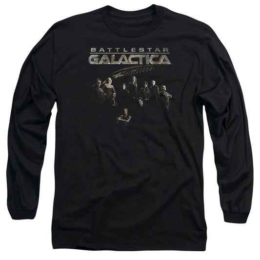 Batlestar GalACtica Batle Cast Mens Long Sleeve Shirt Black Officially Licensed
