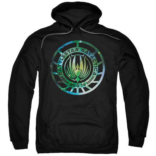 Batlestar GalACtica (New) Galaxy Emblem Mens Hoodie Black Officially Licensed