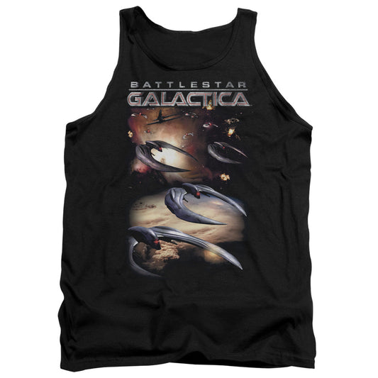 Batlestar GalACtica (New) When Cylons AtACk Mens Tank Top Shirt Black Officially Licensed