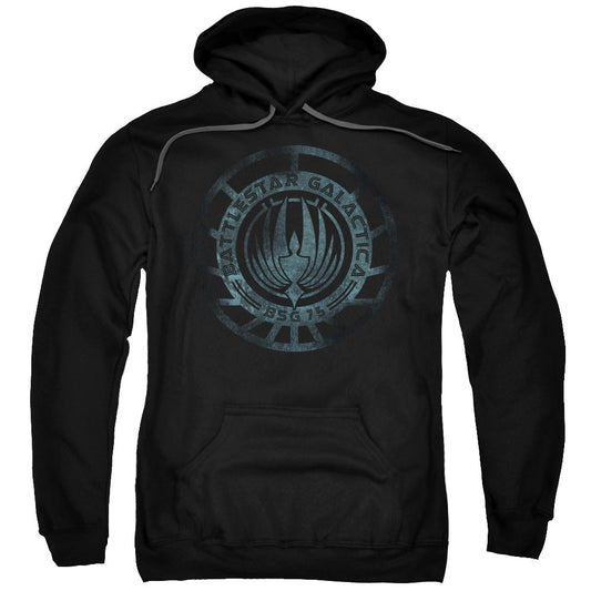Batlestar GalACtica (New) Faded Emblem Mens Hoodie Black Officially Licensed