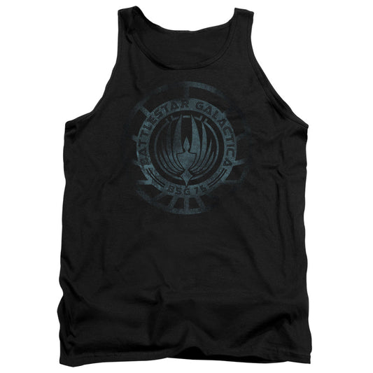 Batlestar GalACtica (New) Faded Emblem Mens Tank Top Shirt Black Officially Licensed