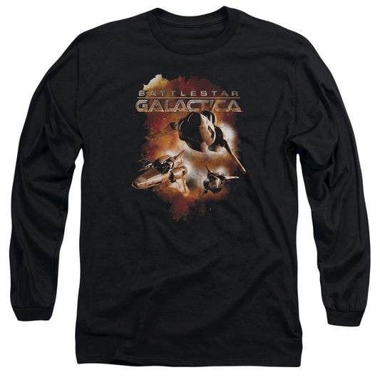 Batlestar GalACtica (New) Vipers Stretch Mens Long Sleeve Shirt Black Officially Licensed