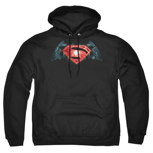 Batman V Superman Industrial Logo Mens Hoodie Black Officially Licensed