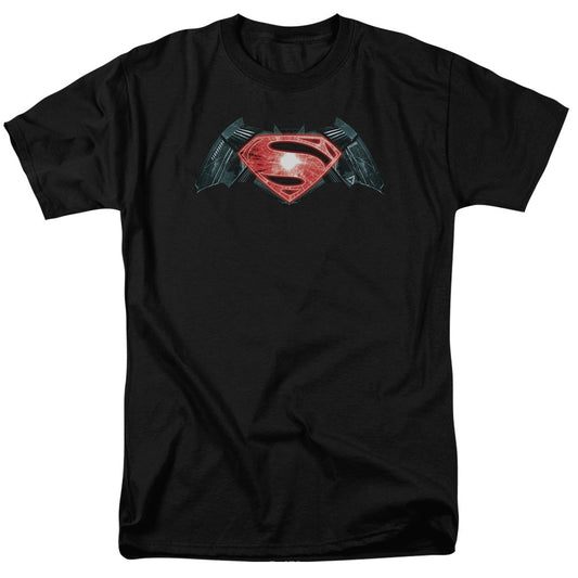 Batman V Superman Industrial Logo Mens T Shirt Black Officially Licensed