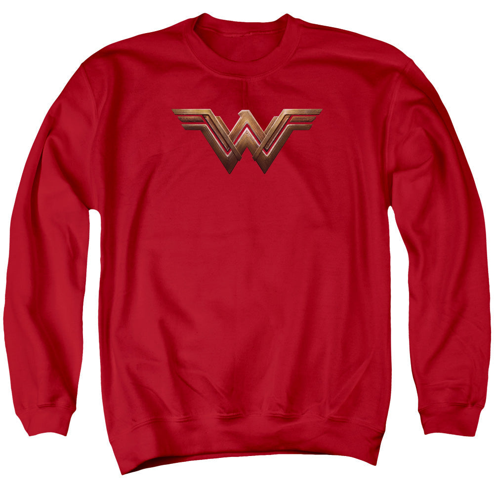 Batman V Superman Ww Shield Mens Crewneck Sweatshirt Red Officially Licensed