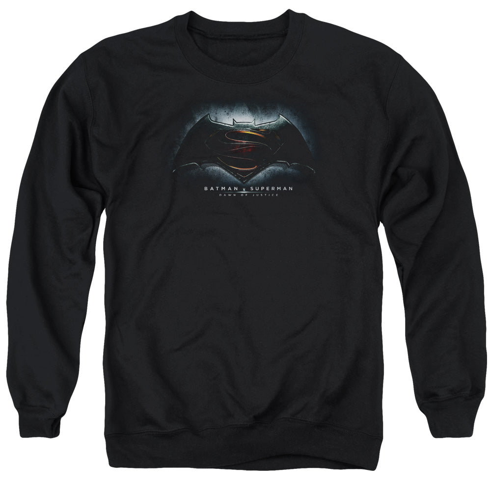 Batman Vs Superman Logo Mens Crewneck Sweatshirt Black Officially Licensed