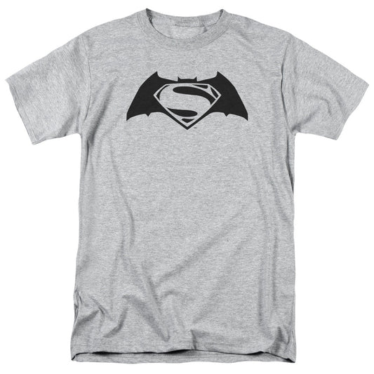 Batman V Superman Simple Logo Mens T Shirt Athletic Heather Officially Licensed