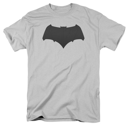 Batman V Superman Batman Logo Mens T Shirt Silver Officially Licensed