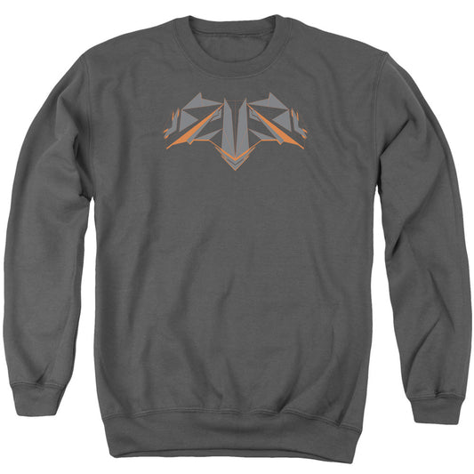 Batman V Superman Tech Bat Logo Mens Crewneck Sweatshirt Charcoal Officially Licensed