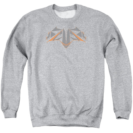 Batman V Superman Tech Bat Logo Mens Crewneck Sweatshirt Athletic Heather Officially Licensed