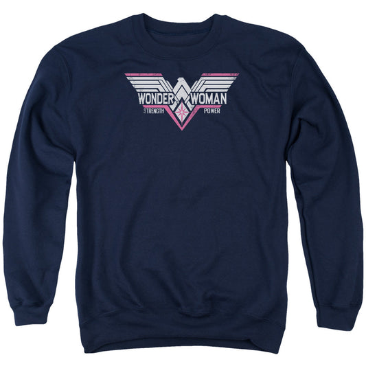 Batman V Superman Thunder Logo Mens Crewneck Sweatshirt Navy Officially Licensed