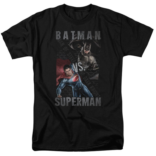 Batman Vs Superman Hero Split Mens T Shirt Black Officially Licensed