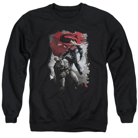 Batman Vs Superman Choke Mens Crewneck Sweatshirt Black Officially Licensed