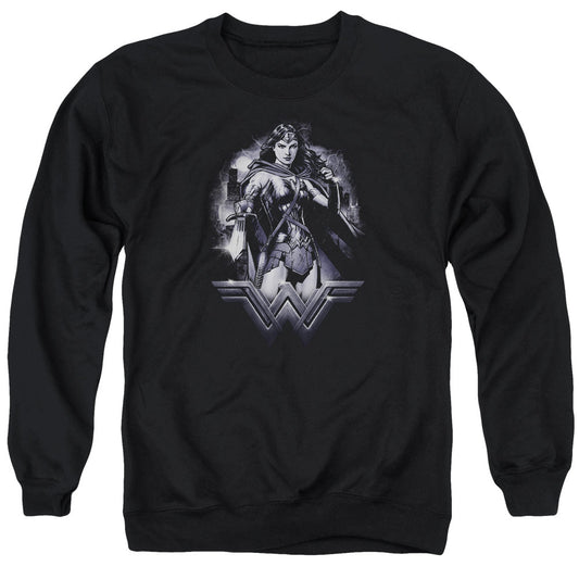 Batman Vs Superman Rainy Night Mens Crewneck Sweatshirt Black Officially Licensed