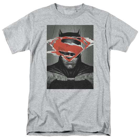 Batman Vs Superman Batman Poster Mens T Shirt Athletic Heather Officially Licensed