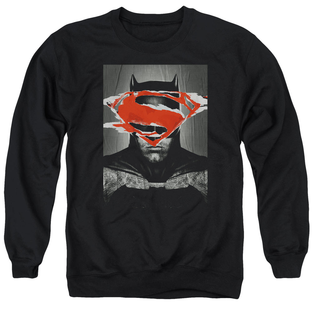 Batman Vs Superman Batman Poster Mens Crewneck Sweatshirt Black Officially Licensed